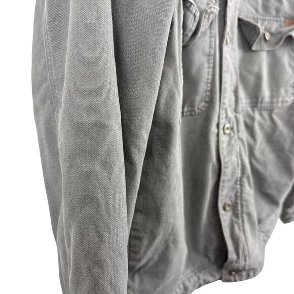 Woolrich Telluride Gray Corduroy Collar Canvas Sherpa Lined Jacket Coat XXL 2X - Picture 3 of 16